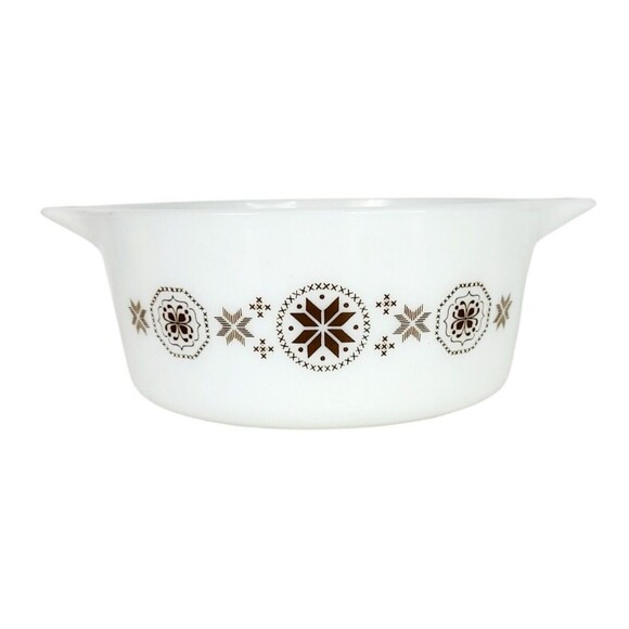 Vintage 60s Pyrex Town & Country 1 qt and 2.5 qt Round Casserole Dish Set of Two - Picture 12 of 16